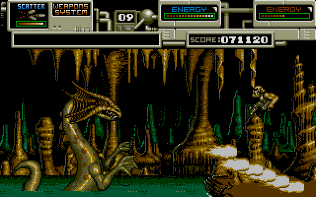 Rubicon (Amiga) screenshot: Another boss fight