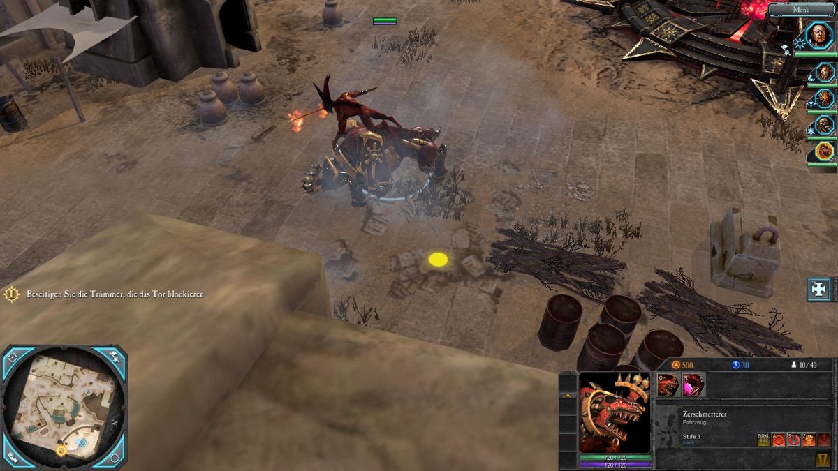 Warhammer 40,000: Dawn of War II - Retribution (Windows) screenshot: A juggernaut, a demon of Khorne