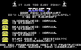Zone 7 (Commodore 64) screenshot: Title screen