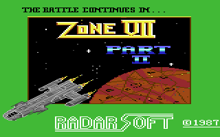 Zone 7: Part II - The Battle Continues (Commodore 64) screenshot: Loading screen