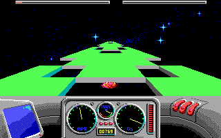 Kosmonaut (DOS) screenshot: Death in the hole