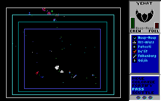 Star Control (DOS) screenshot: Battlestations! (EGA/Tandy)
