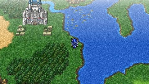 Final Fantasy IV: The Complete Collection (PSP) screenshot: Final Fantasy IV: On the world map