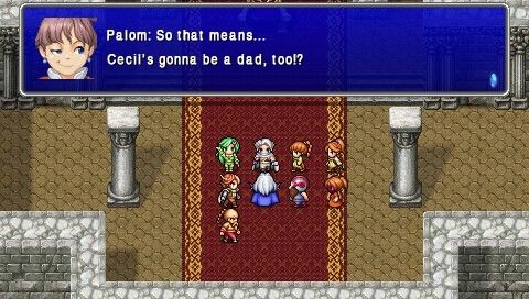 Final Fantasy IV: The Complete Collection (PSP) screenshot: Final Fantasy IV Interlude: Palom was not very fast to figure that out...