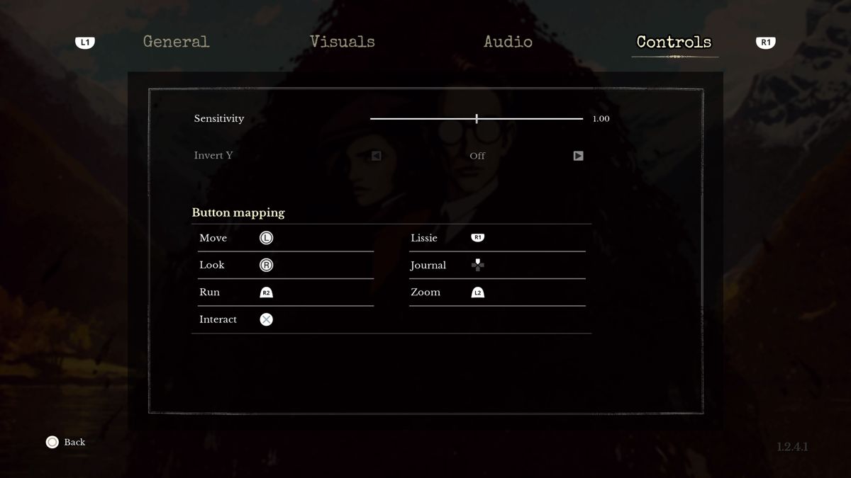 Draugen (PlayStation 4) screenshot: Settings