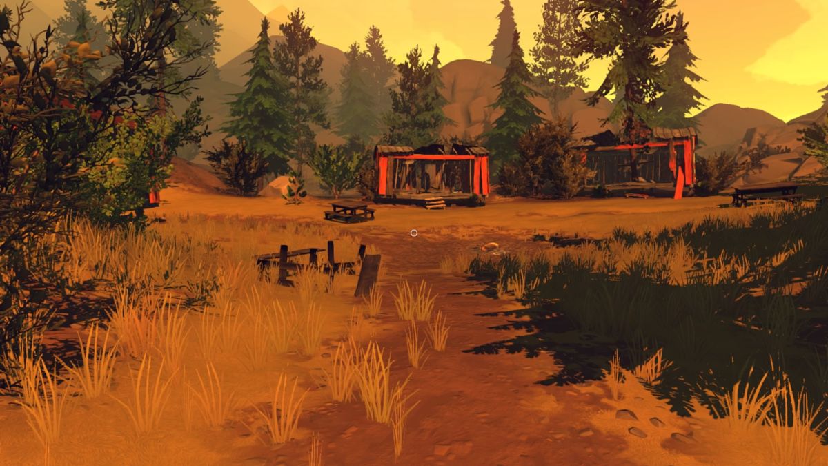 Firewatch (PlayStation 4) screenshot: Abandoned shacks