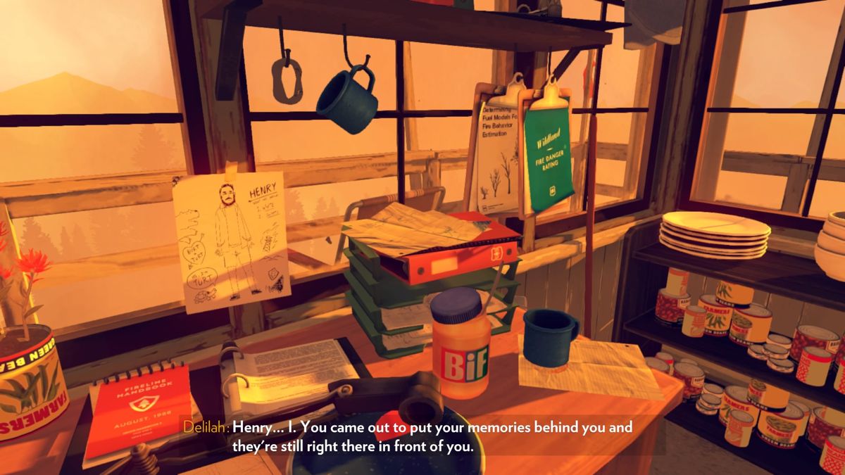 Firewatch (PlayStation 4) screenshot: Delilah's sketch of you