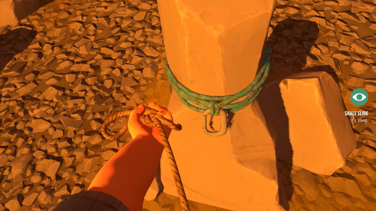 Firewatch (PlayStation 4) screenshot: Now here's a good spot to tie my rope