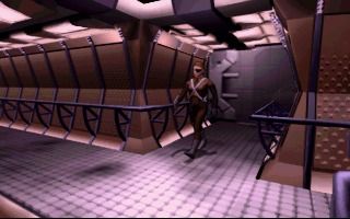 Cyberia (PlayStation) screenshot: Heading the meet the boss