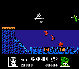 Silver Surfer (NES) screenshot: Powerups discovered!