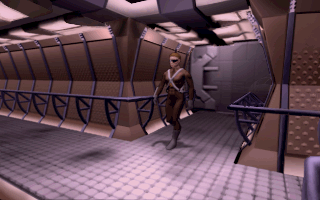 Cyberia (DOS) screenshot: Heading to meet the smuggler