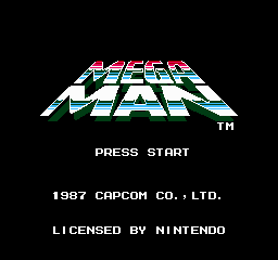 Mega Man (NES) screenshot: European title screen
