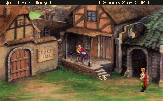 Quest for Glory I: So You Want To Be A Hero (DOS) screenshot: West part of town
