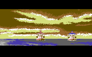 Project Neptune (Commodore 64) screenshot: Intro: On jet skis.