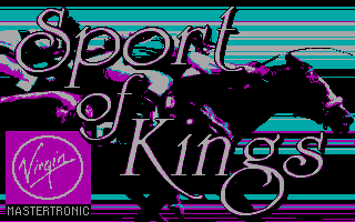 Omni-Play Horse Racing (DOS) screenshot: Title screen (CGA)