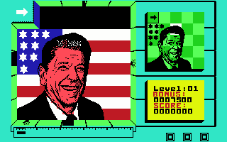Split Personalities (Commodore 64) screenshot: Ronald Reagan