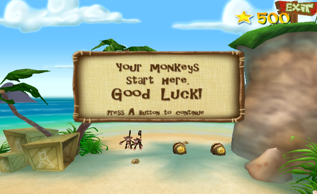 Tiki Towers (Wii) screenshot: Starting out