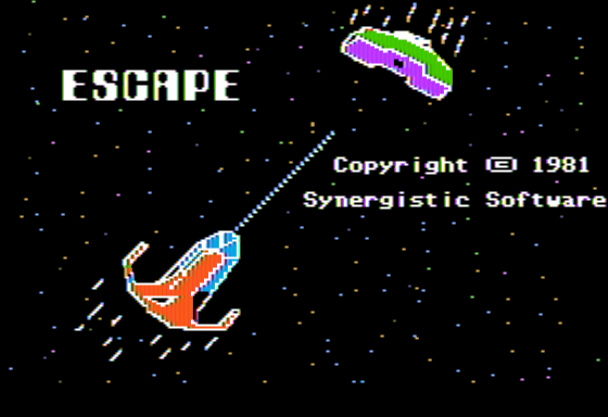 Escape from Arcturus (Apple II) screenshot: Escape Title Screen