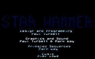 Star Hammer (DOS) screenshot: Title screen