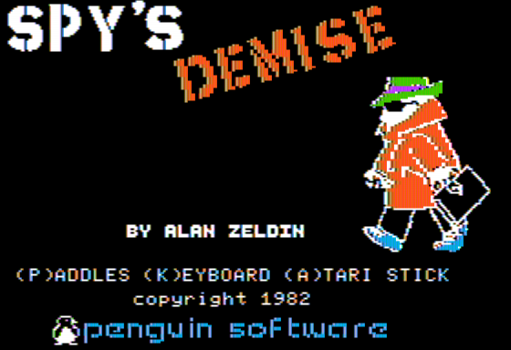 Spy's Demise (Apple II) screenshot: Title Screen