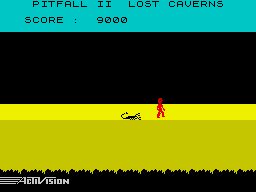 Pitfall II: Lost Caverns (ZX Spectrum) screenshot: Classic scorpion