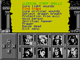 Screenshot of Heroes of the Lance (ZX Spectrum, 1988) - MobyGames