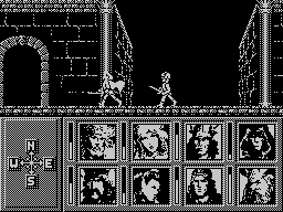 Heroes of the Lance (ZX Spectrum) screenshot: I don't want fight with you, bastard!