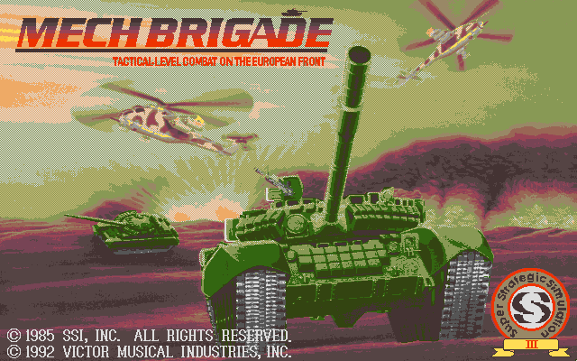 Mech Brigade (PC-98) screenshot: Title screen