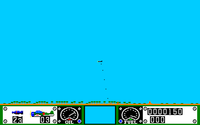 Wings of Fury (PC-98) screenshot: Bombs away!