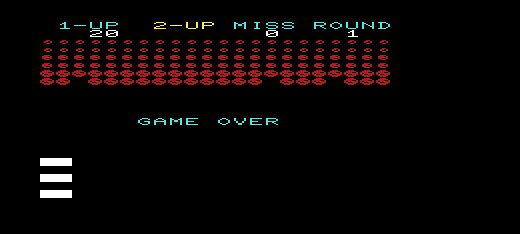 The Sky is Falling (VIC-20) screenshot: Game Over