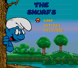 The Smurfs (Genesis) screenshot: Title screen