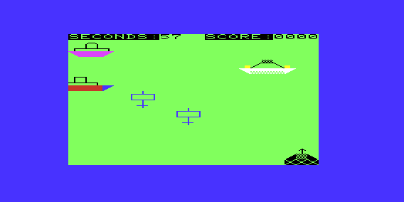Action Games (VIC-20) screenshot: Seawolf - Starting the game