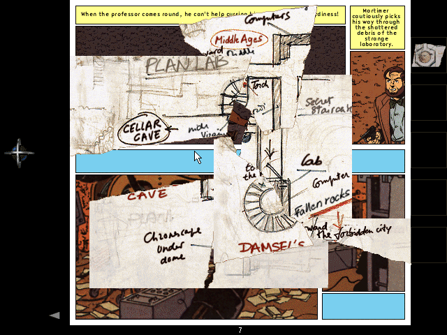 The Interactive Adventures of Blake and Mortimer: The Time Trap (Windows) screenshot: A mini-game of puzzle