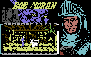 Bob Morane: Chevalerie 1 (Commodore 64) screenshot: Blocky white bear busts a groove