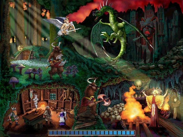 Might and Magic VII: For Blood and Honor (Windows) screenshot: One of the very attractive loading screens