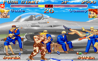 Super Street Fighter II Turbo (DOS) screenshot: Painful punch.