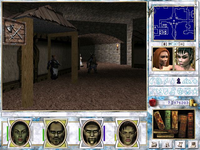 Might and Magic VII: For Blood and Honor (Windows) screenshot: Stone City - a Tolkinese underground dwarf settlement