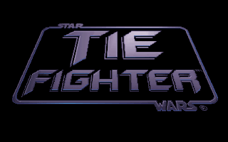 Star Wars: TIE Fighter (Demo Version) (DOS) screenshot: The TIE Fighter logo is different from the one in the final version.