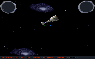 Star Wars: TIE Fighter (Demo Version) (DOS) screenshot: Minimized cockpit view.
