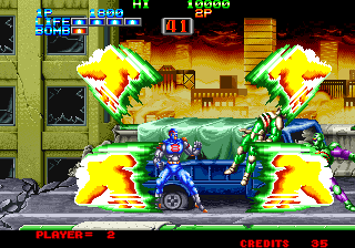 Screenshot of Eight Man (Neo Geo, 1991) - MobyGames