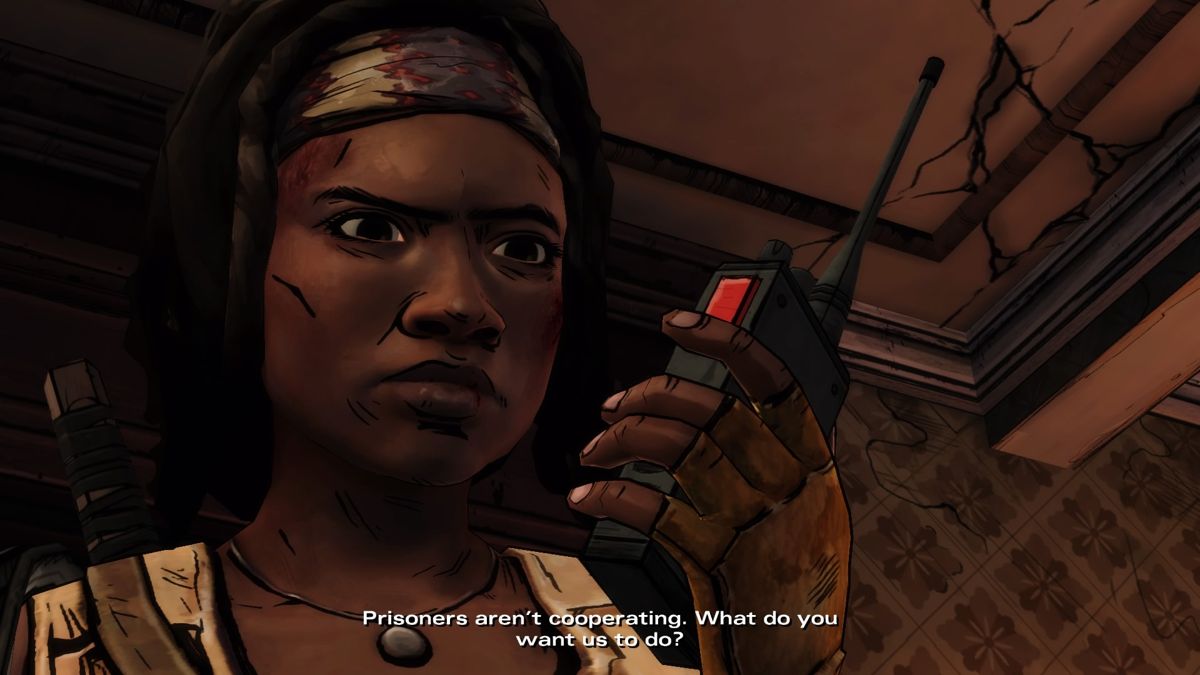 The Walking Dead: Michonne - Season Finale: What We Deserve (PlayStation 4) screenshot: Listening in on Norma's radio transmission