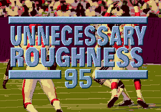 Unnecessary Roughness '95 (Genesis) screenshot: Title screen