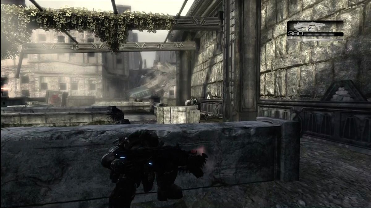 Gears of War (Xbox 360) screenshot: Practicing our active reload.