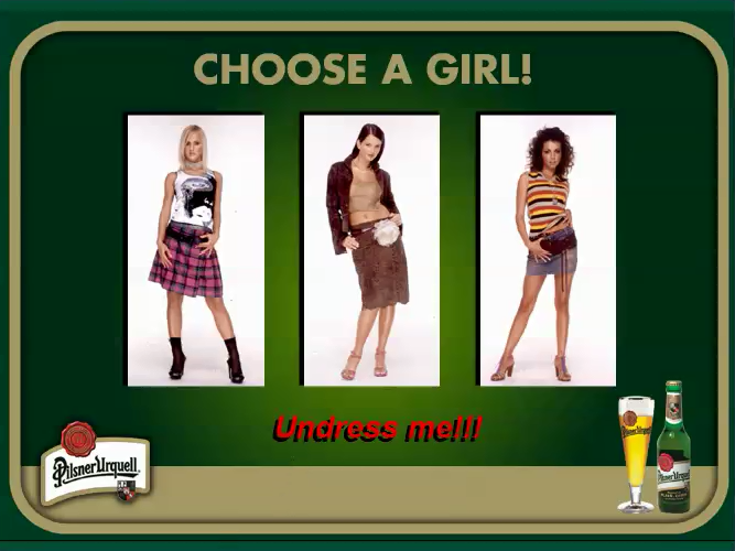 Screenshot Of Pilsner Urquell Undress Me Browser Mobygames