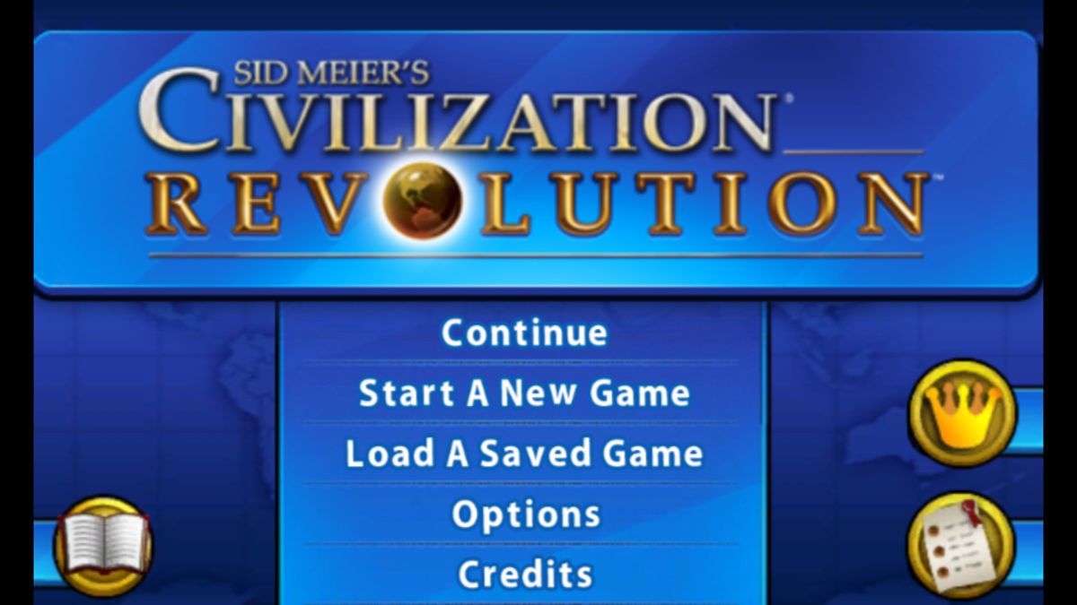 Sid Meier's Civilization: Revolution (Windows Phone) screenshot: Main menu