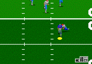 Unnecessary Roughness '95 (Genesis) screenshot: Tackled on the run