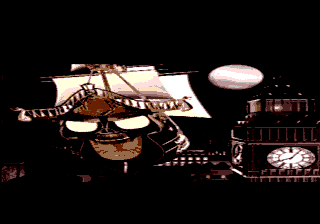 Hook (SEGA CD) screenshot: "Never-before-seen computer image of Hook's ship"
