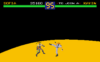 Battle Arena Toshinden (DOS) screenshot: You missed me! (No 3D accelerator graphic)