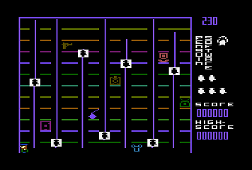 Spy's Demise (Atari 8-bit) screenshot: Gameplay