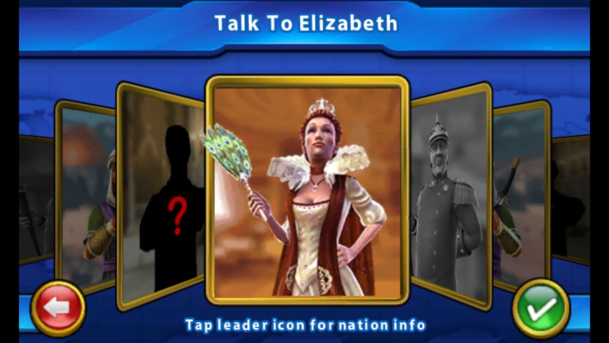 Sid Meier's Civilization: Revolution (Windows Phone) screenshot: Diplomacy screen